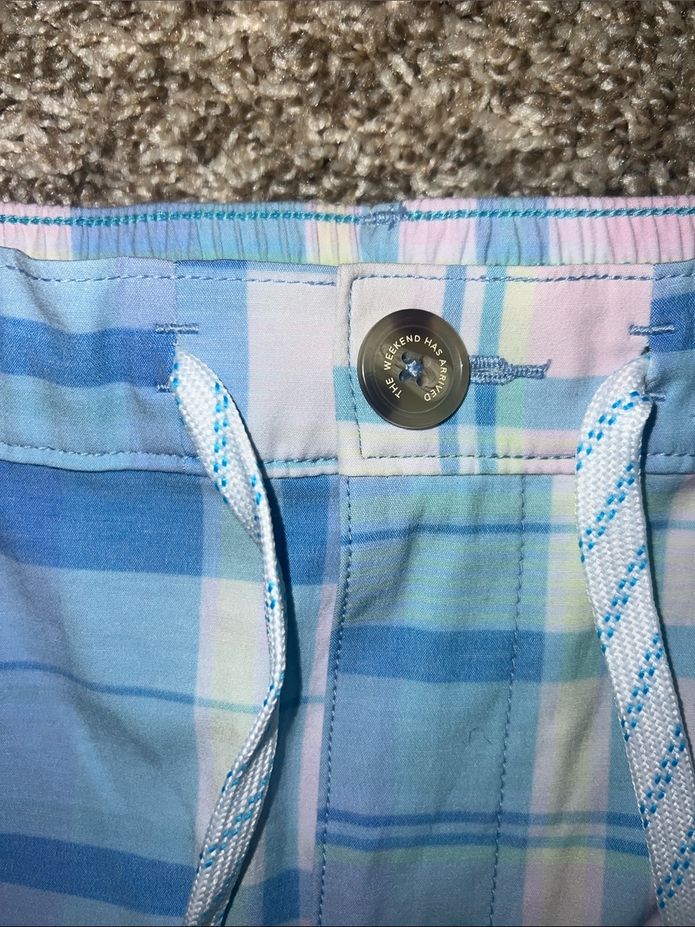 EUC! Chubbies Weekender Pastel Plaid Casual Pants Size MED - Picture 7 of 16